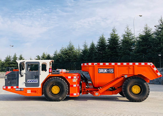 DERUI DRUK-15 15 Ton Loading Kapasitas Underground Mining Dump Truck Dengan Pengepakan Tinggi